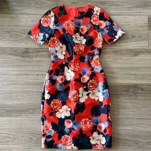 Floral silk J. Crew Collection dress, 00